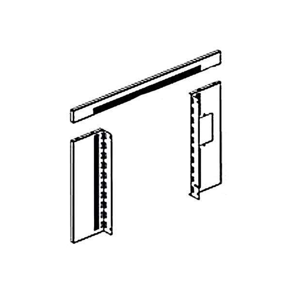 Cast iron surround adapter kit with three metal brackets and mounting hardware