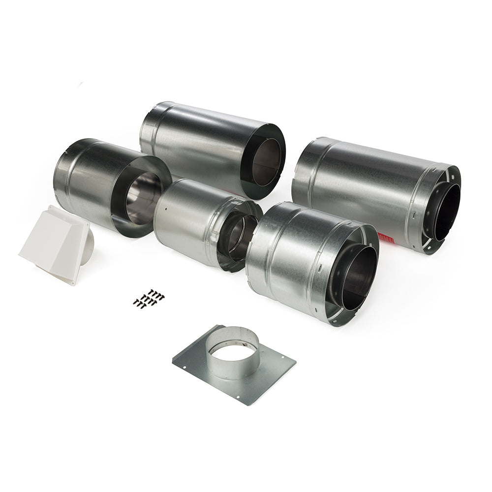 Outside air kit duct components with galvanized metal collars and fittings