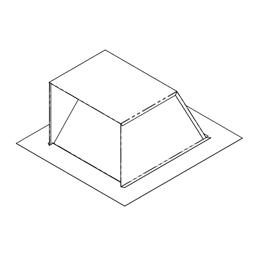 Roof cap ventilation vent with flashing for pitched roofs