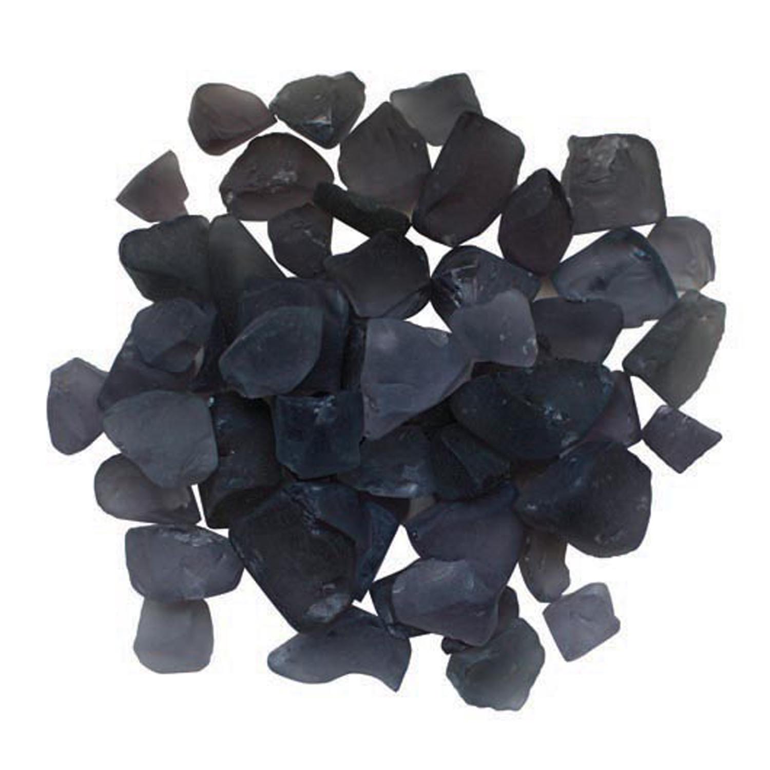 Fire glass rocks, dark purple frosted stones for fire pit or burner