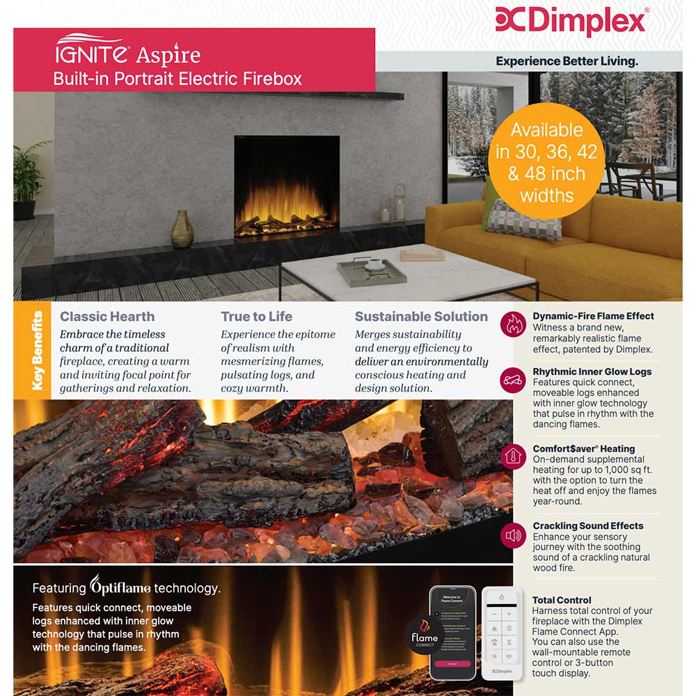 Dimplex Ignite Aspire 30-inch Built-in Electric Firebox