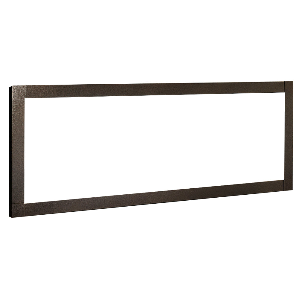 Veined copper fireplace front panel with rectangular opening