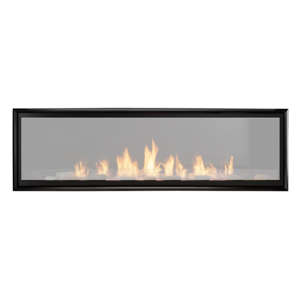 Monessen Satin Black Trim Kit for Artisan 72-Inch Vent-Free Linear Gas Fireplace