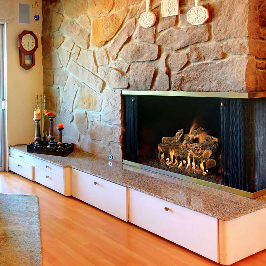 Grand Canyon Arizona Weathered Oak Vented Gas Log Set with ANSI Burner