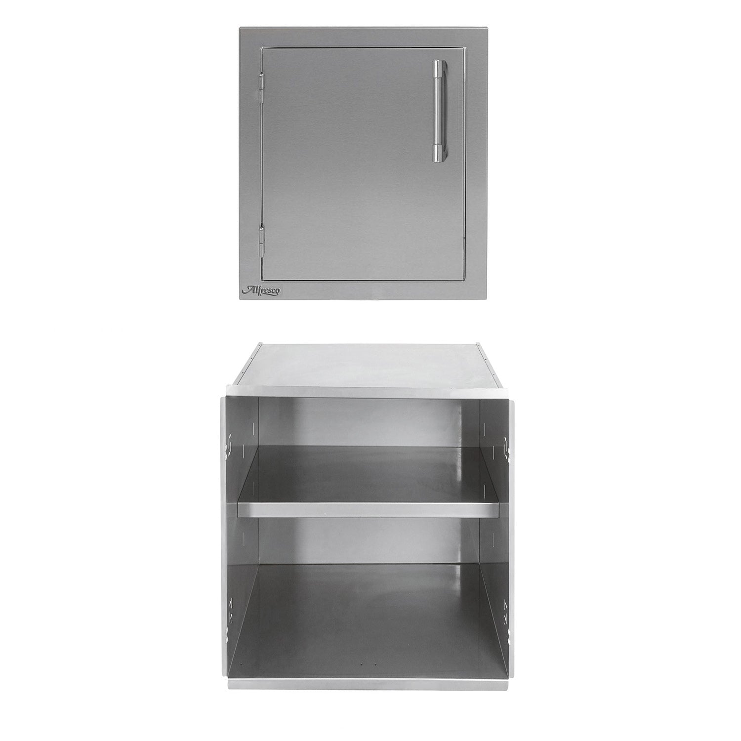 Alfresco AXE-17-AXE-17E Single Access Door with Enclosure and Shelf Kit, 17-Inch