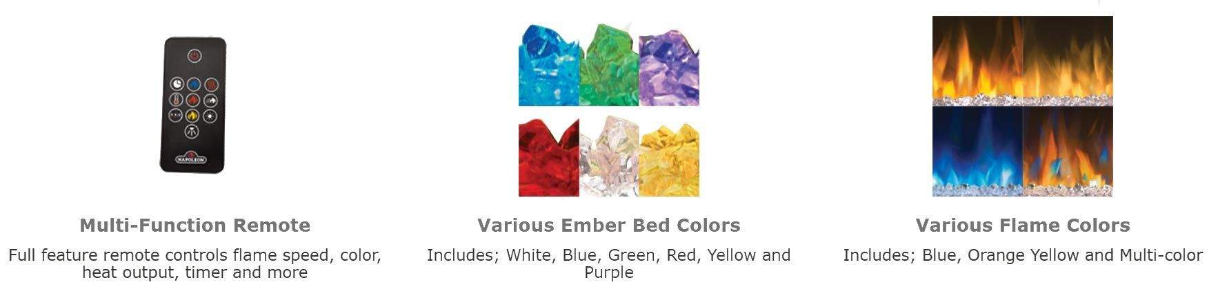 Napoleon NEFLxxCHD-1 Alluravision Deep Depth Linear Electric Fireplace