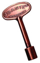 Dante universal valve key, antique copper finish with cylindrical end
