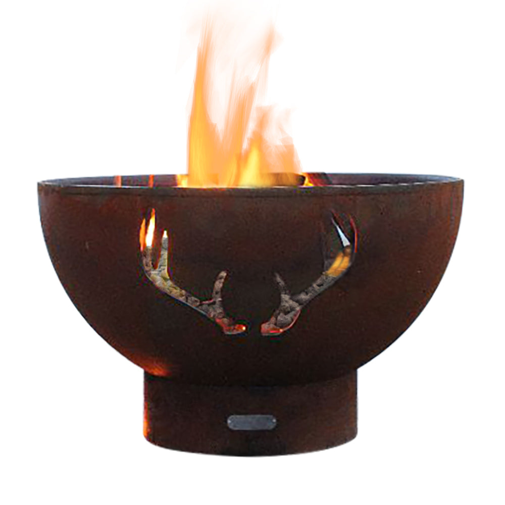 Fire Pit Art ANTC Antlers Gas Fire Pit