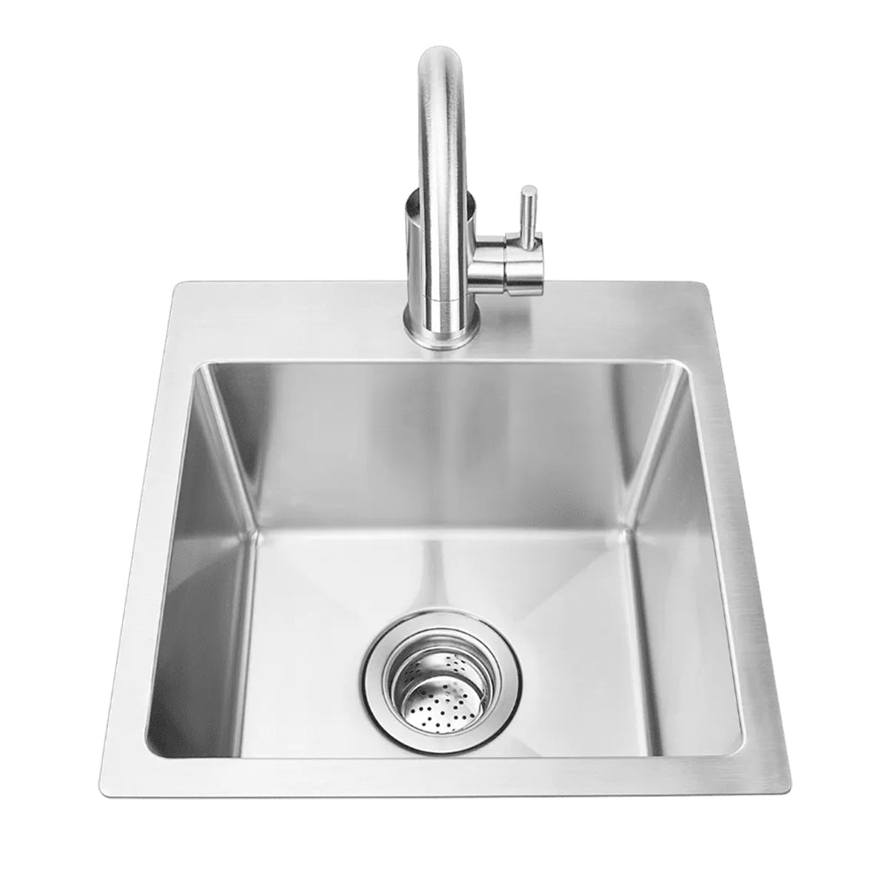 Bull 15-Inch Stainless Steel Sink and Faucet - All In One Kit