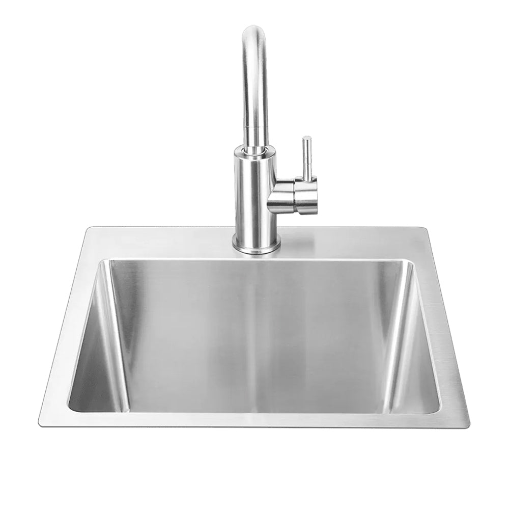 Bull 15-Inch Stainless Steel Sink and Faucet - All In One Kit