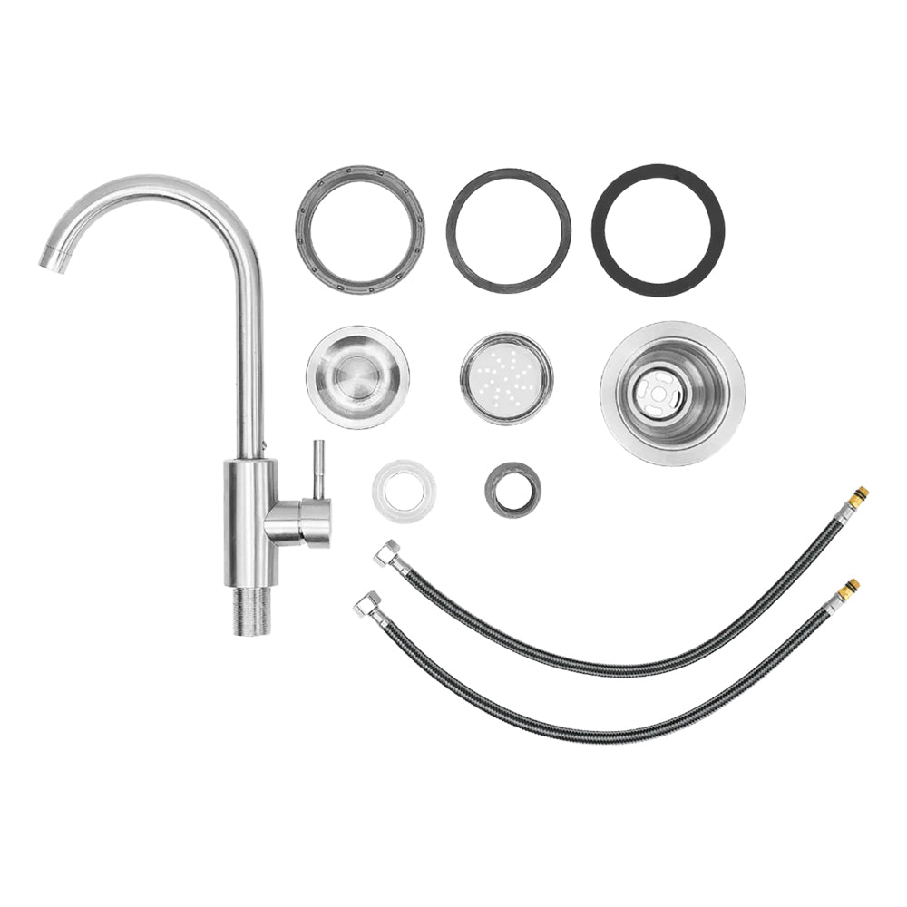 Bull 15-Inch Stainless Steel Sink and Faucet - All In One Kit