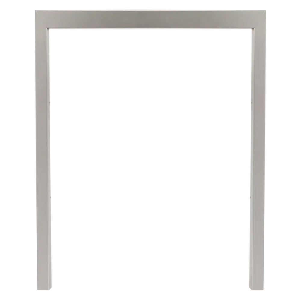 Bull finishing frame, rectangular light-gray metal frame for built-in refrigerator