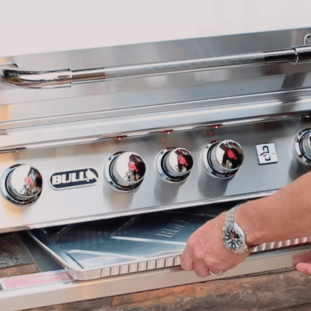 Bull 38-Inch Aluminum Grease Tray Liner - 12 Pack