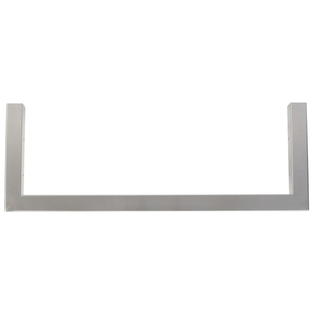 Bull finishing frame for 30-inch grill heads, rectangular metal U-frame with side legs