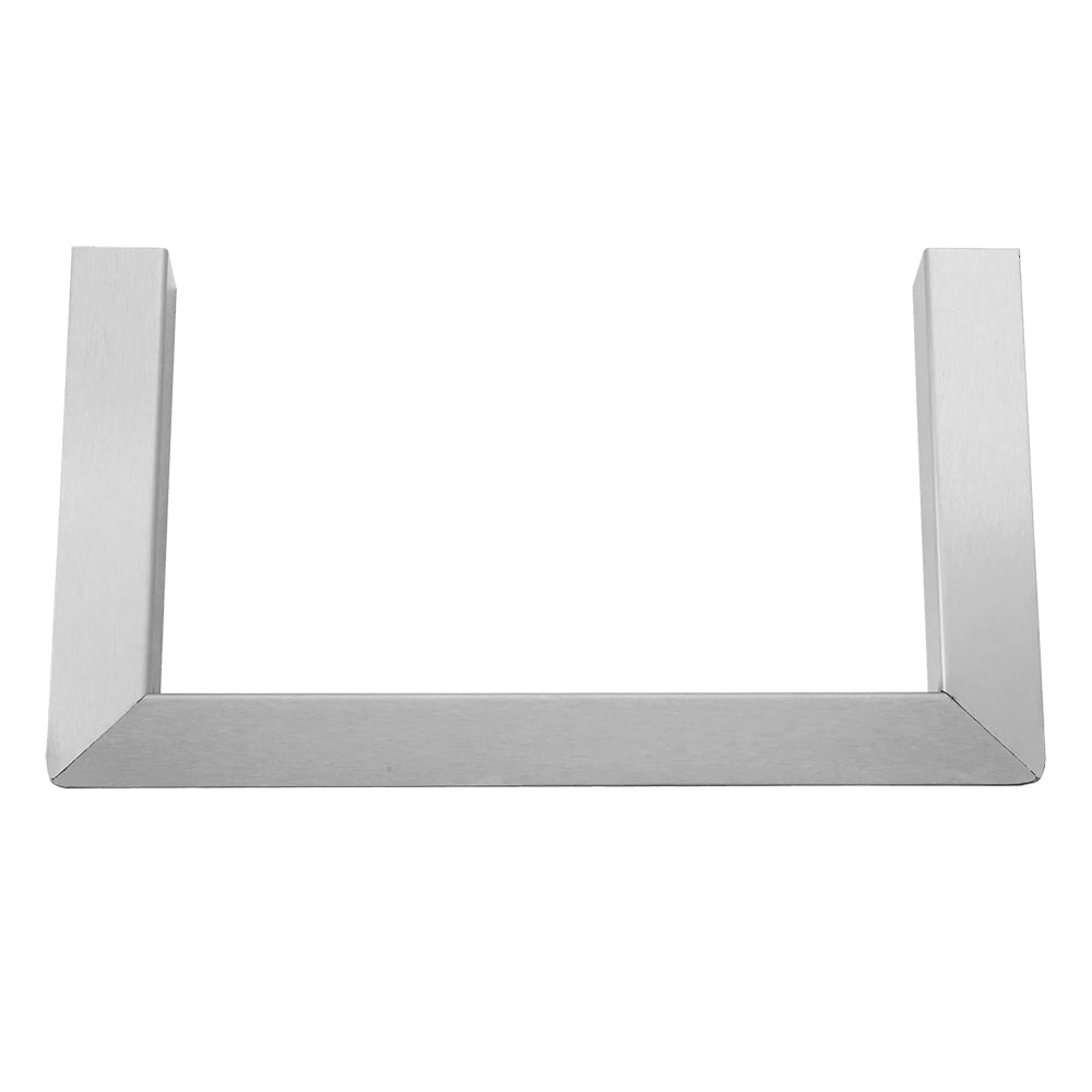 Light gray metal finishing frame with open U-shaped reveal channel