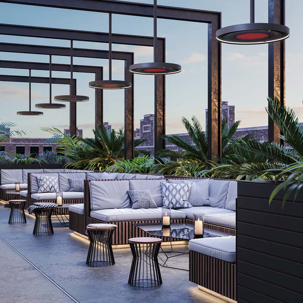 Bromic Eclipse Smart-Heat Electric Pendant Heater, Twin Pole, 2900W