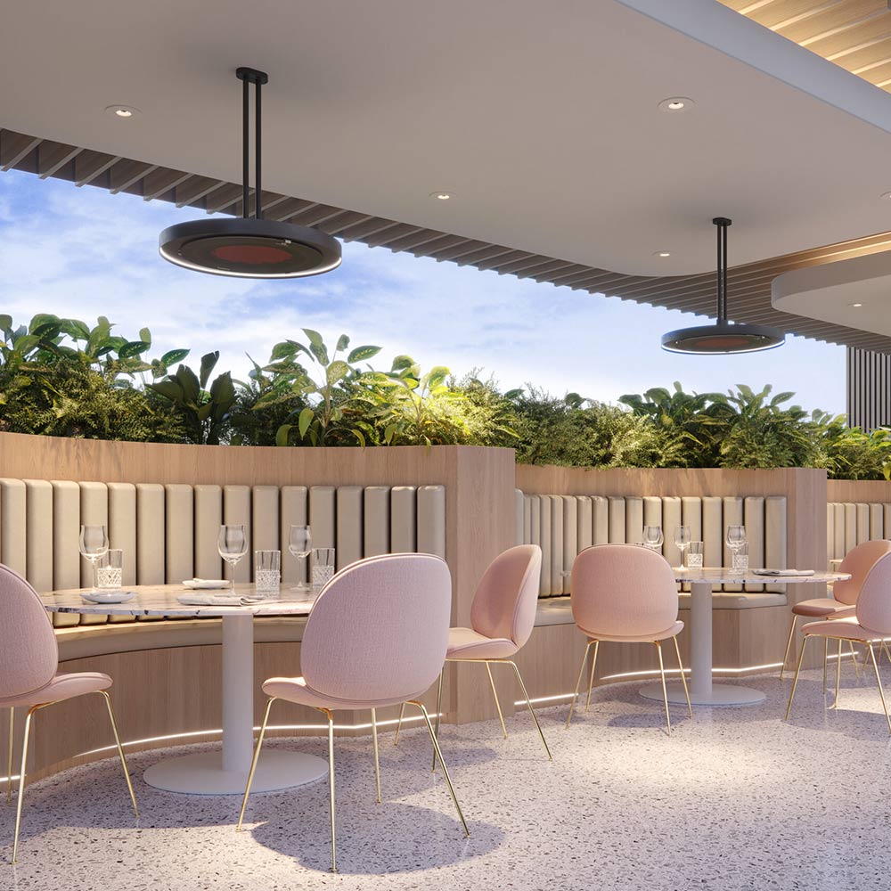 Bromic Eclipse Smart-Heat Electric Pendant Heater, Twin Pole, 2900W