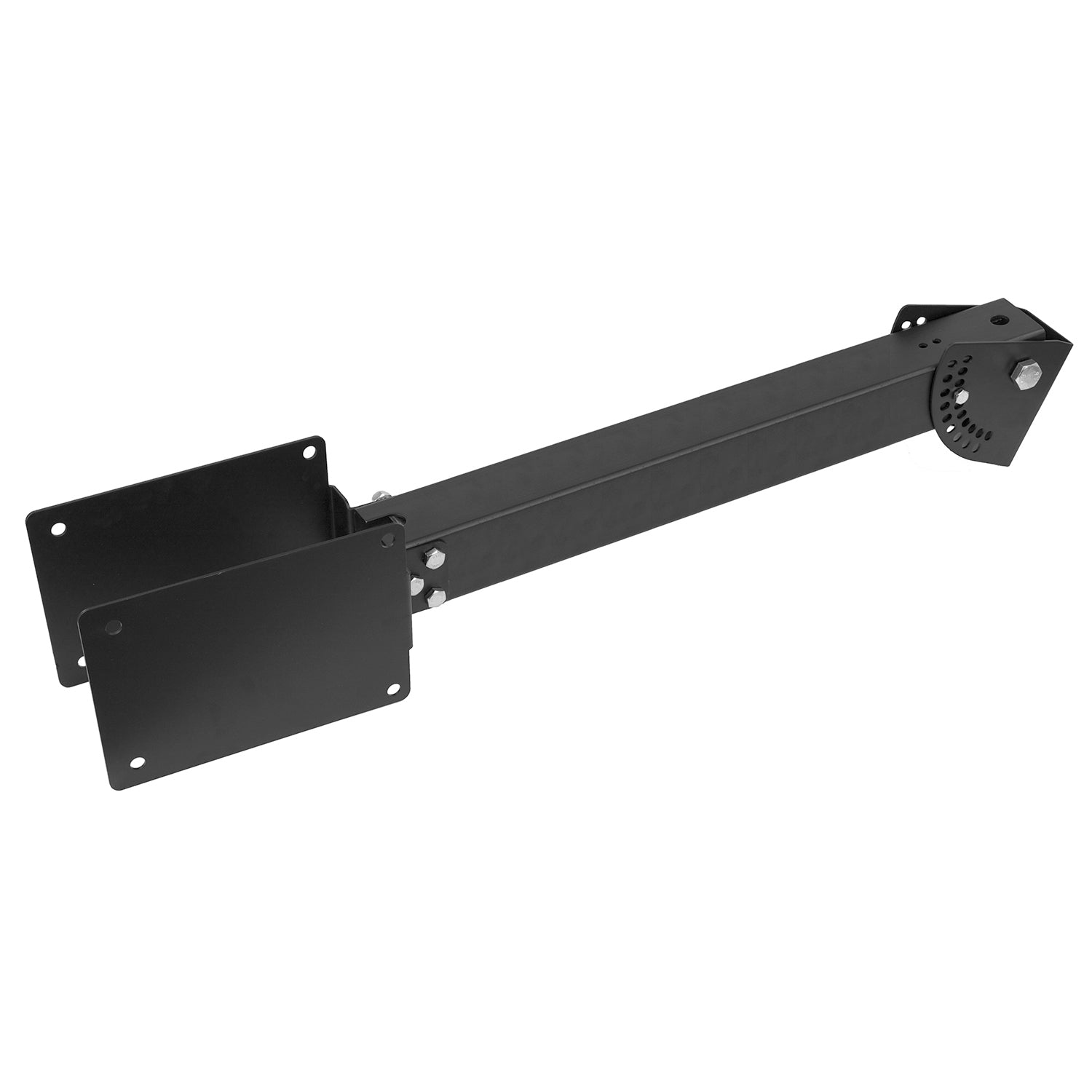 Bromic ceiling mount pole with black mounting brackets for radiant heaters