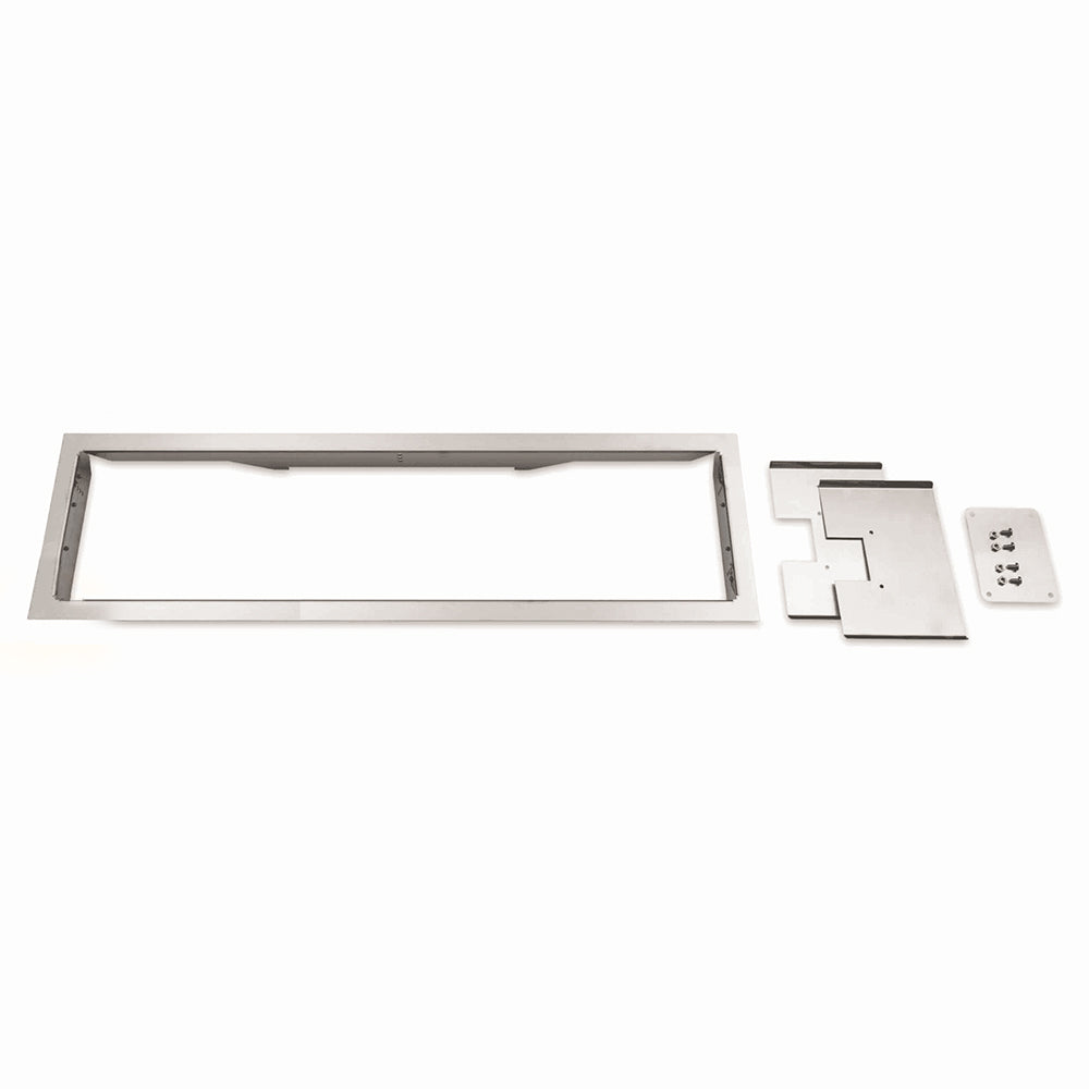 Ceiling recess kit with metal frame, mounting brackets, and control remote