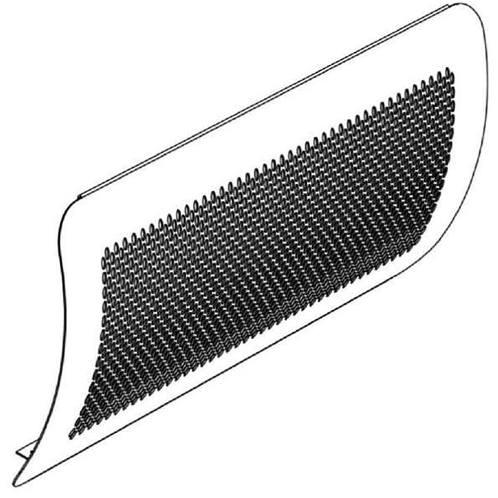 Bromic front cover panel with black mesh grille and curved frame for gas heater