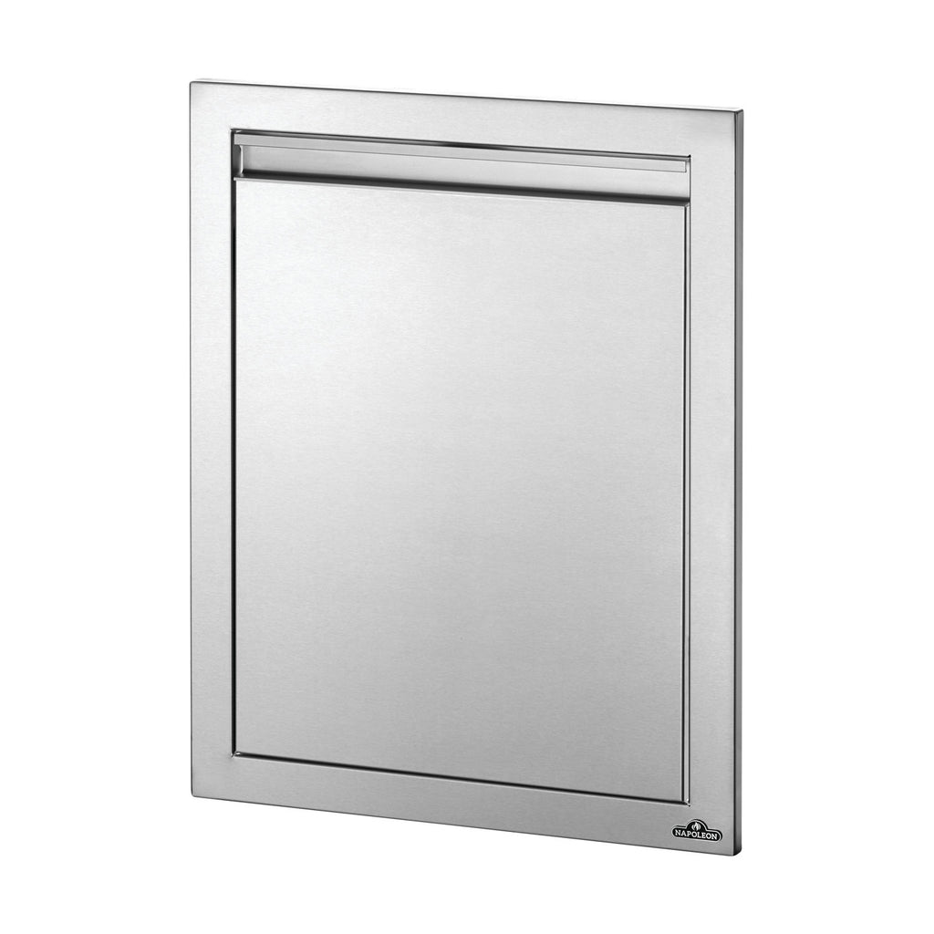 Single access door with stainless frame, 18x24 in, front panel and top bar
