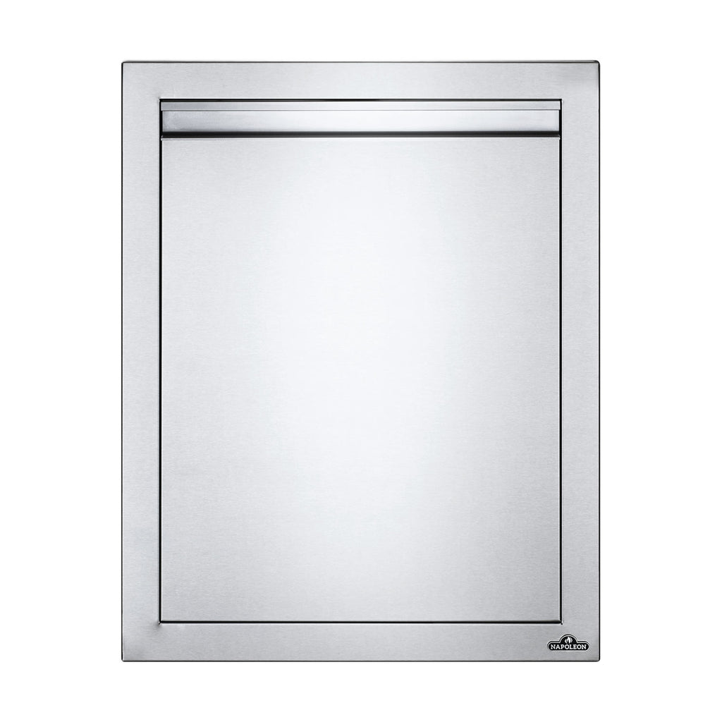 Single access door with stainless frame, 18x24 in, front view and inner black border