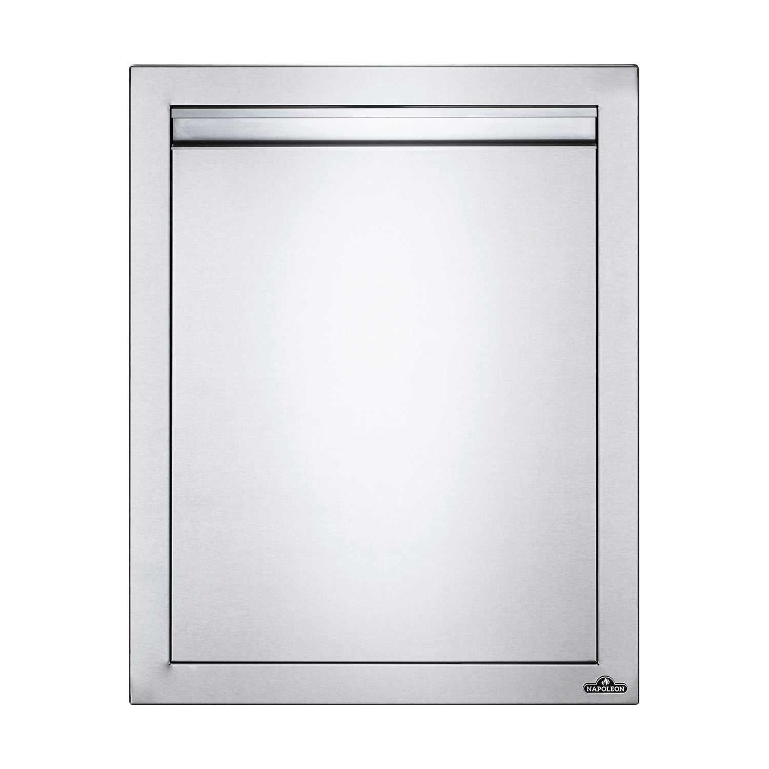 Single access door with stainless frame, 18x24 in, front view and inner black border