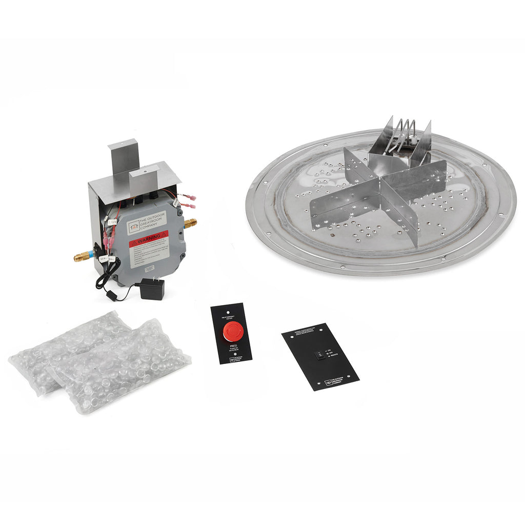 The Outdoor GreatRoom Company Crystal Fire Plus Electronic Ignition Fire Pit Burner Insert