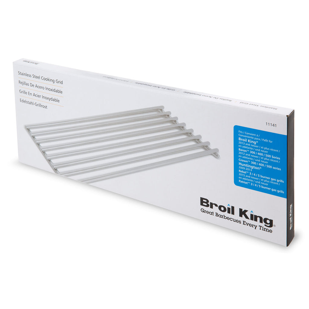 Broil King 11141 Stainless Steel Cooking Grid for Baron 300/400/500, Crown 300/400/500 Grills
