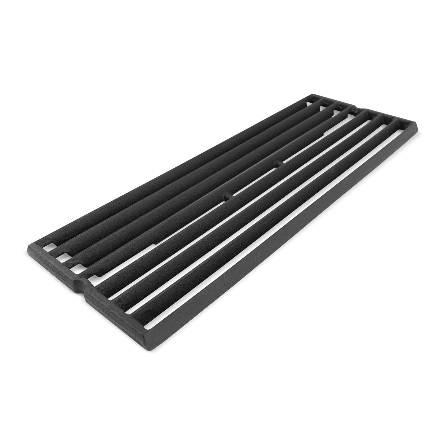 Cast iron cooking grid with parallel bars, dark finish, for grill replacement