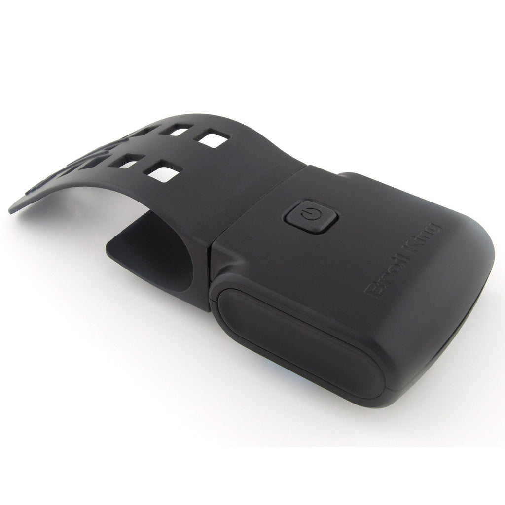 Broil King grill light with black body, side button, and clear front lens