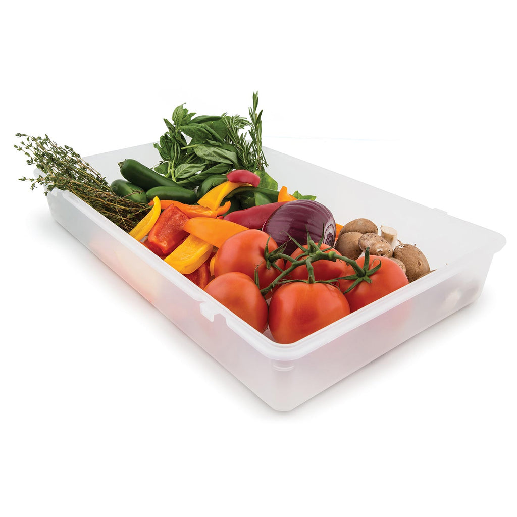 Porta-Chef tray filled with mixed vegetables, herbs, and mushrooms
