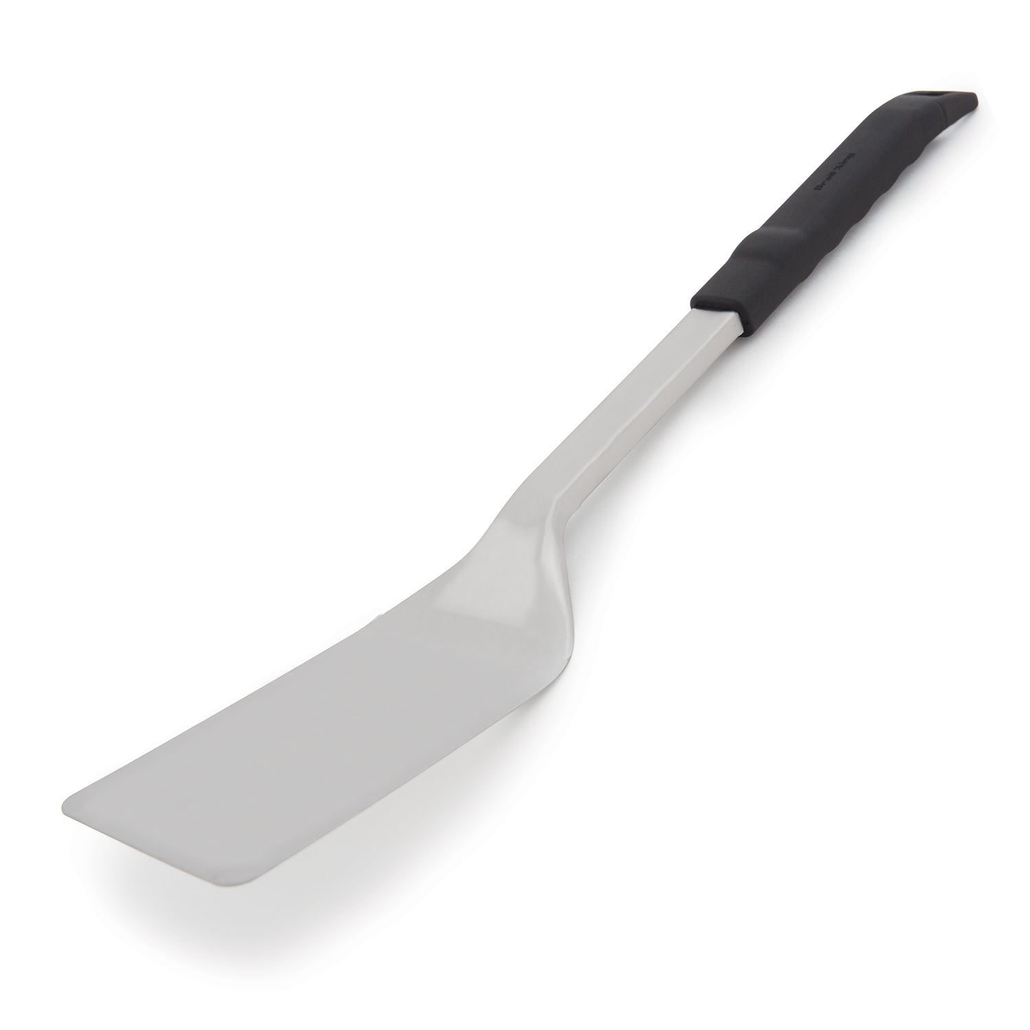 Stainless steel grill turner spatula with black handle