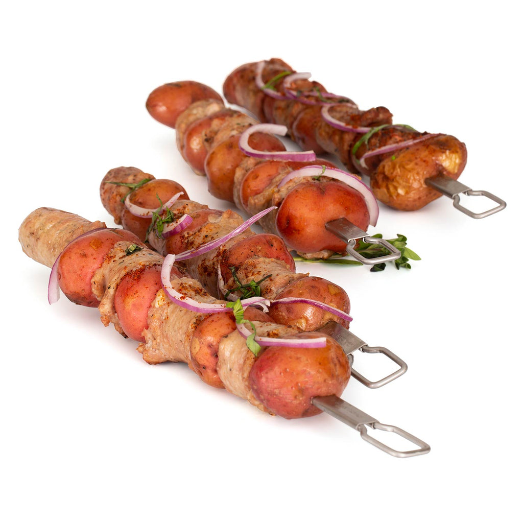 Broil King 64049 Stainless Steel Dual Prong Skewers, Set of 4