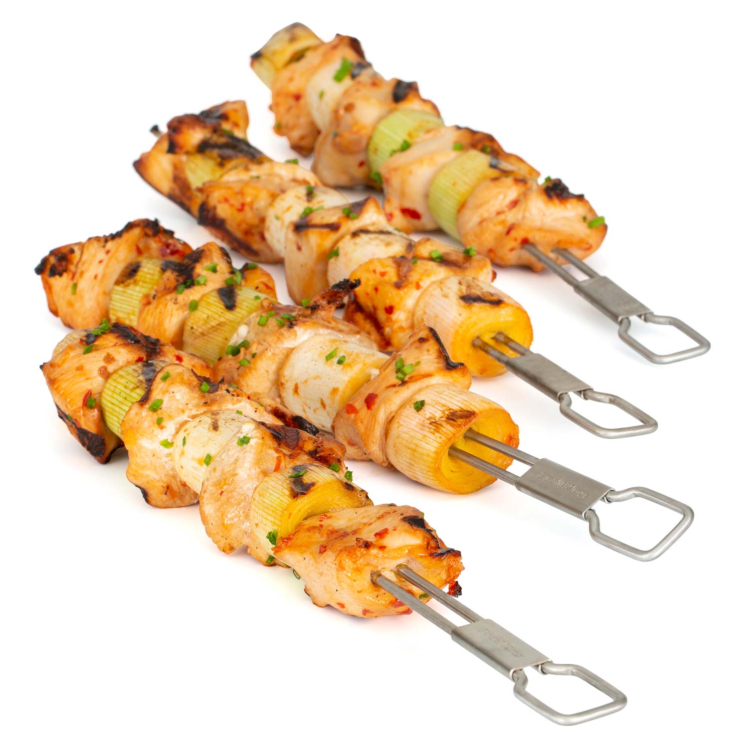 Broil King 64049 Stainless Steel Dual Prong Skewers, Set of 4