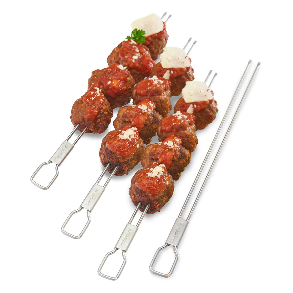 Broil King 64049 Stainless Steel Dual Prong Skewers, Set of 4