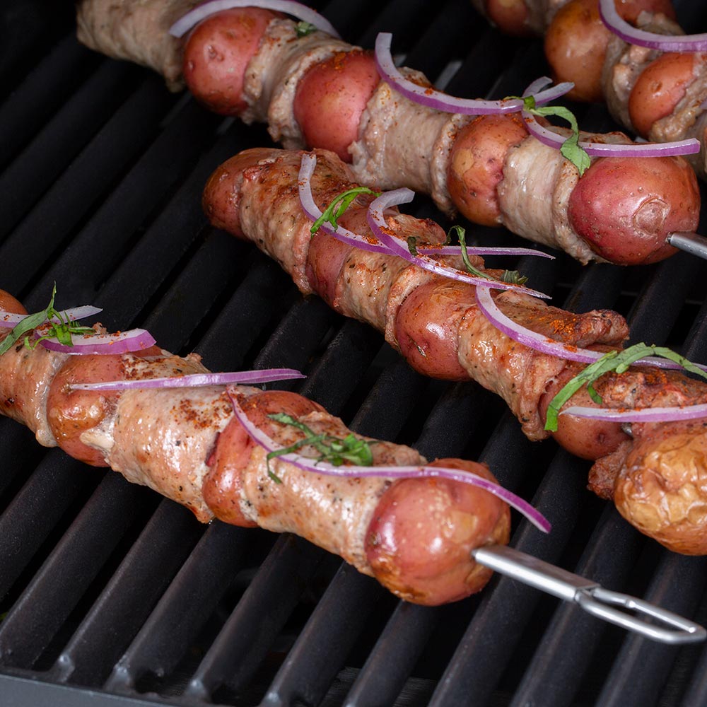 Broil King 64049 Stainless Steel Dual Prong Skewers, Set of 4