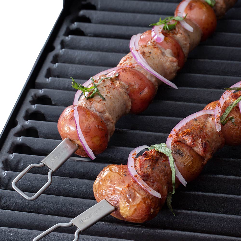 Broil King 64049 Stainless Steel Dual Prong Skewers, Set of 4