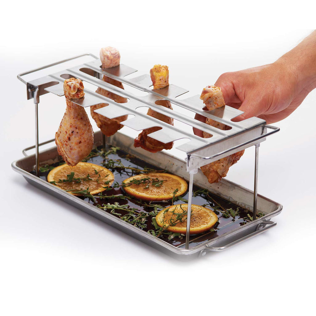 Broil King 64152 Stainless Steel Wing Rack and Pan