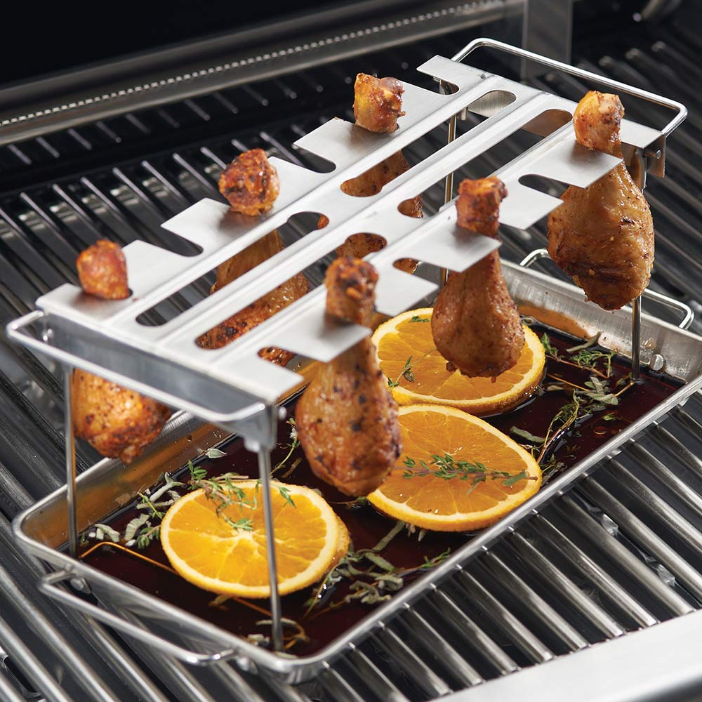 Broil King 64152 Stainless Steel Wing Rack and Pan