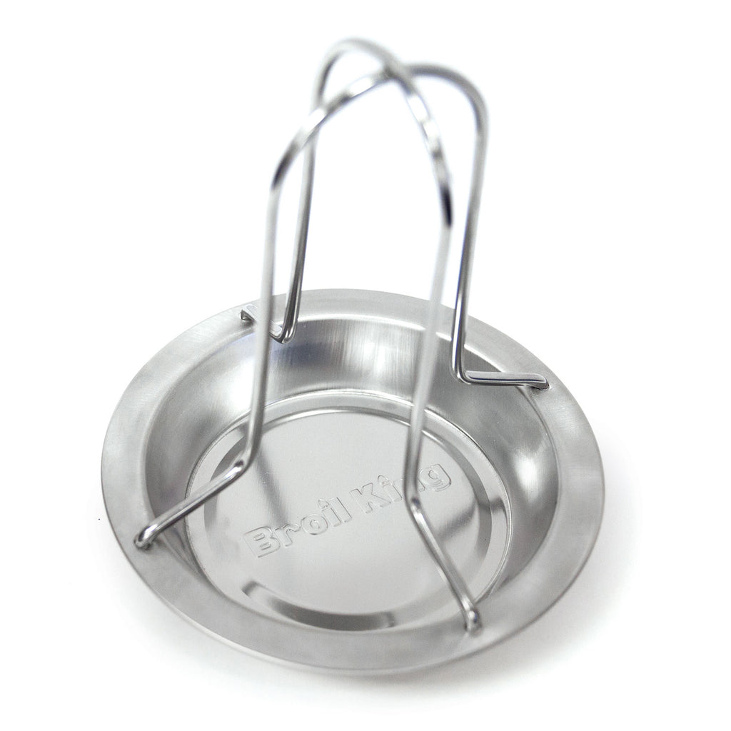 Stainless steel chicken roaster tray with curved support rack