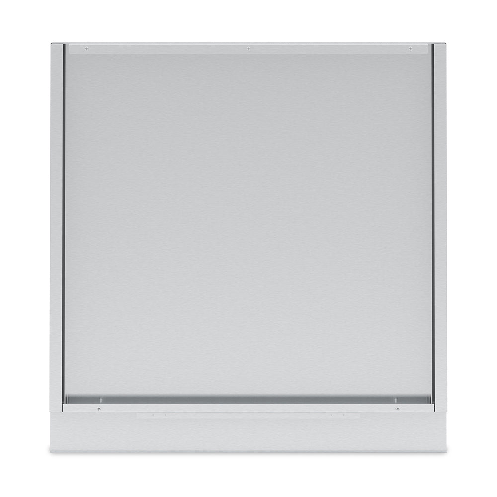 Stainless steel rear panel for 2-door cabinet, front panel with border frame