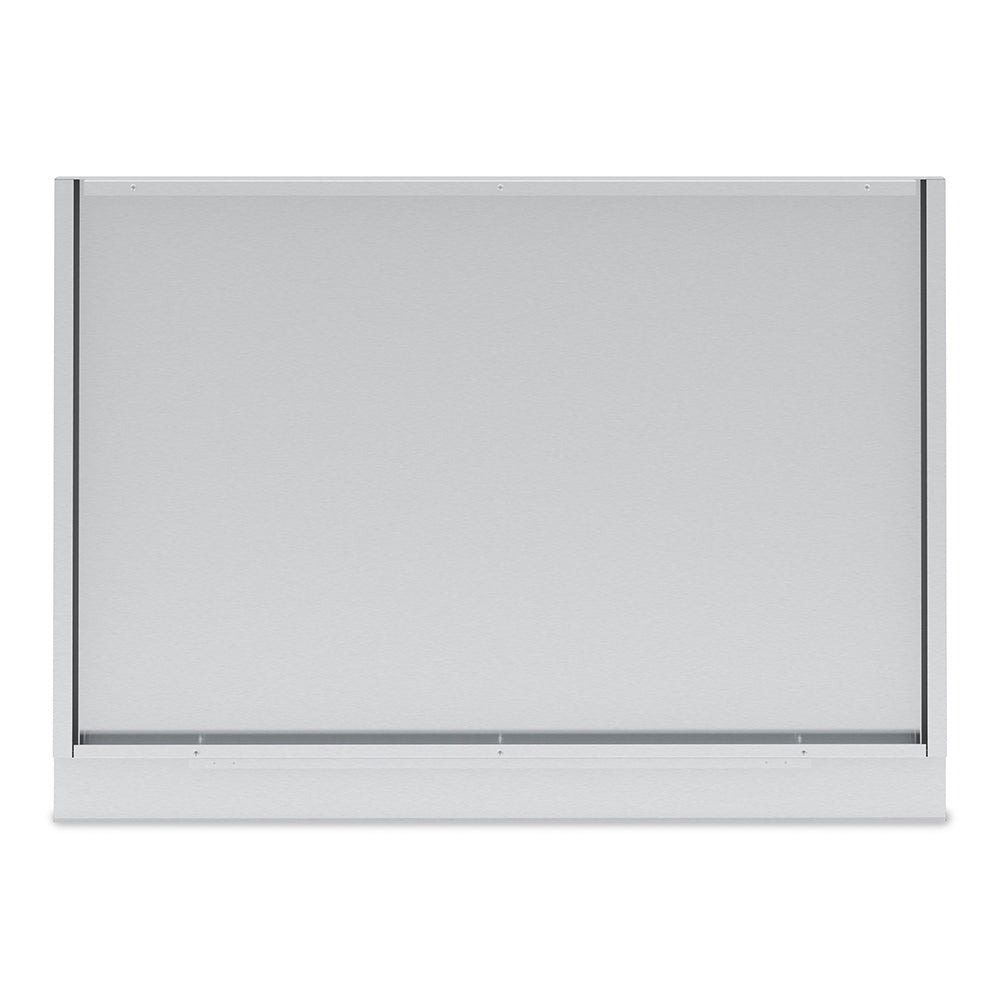 Broil King stainless steel rear panel, front view with bottom support rail