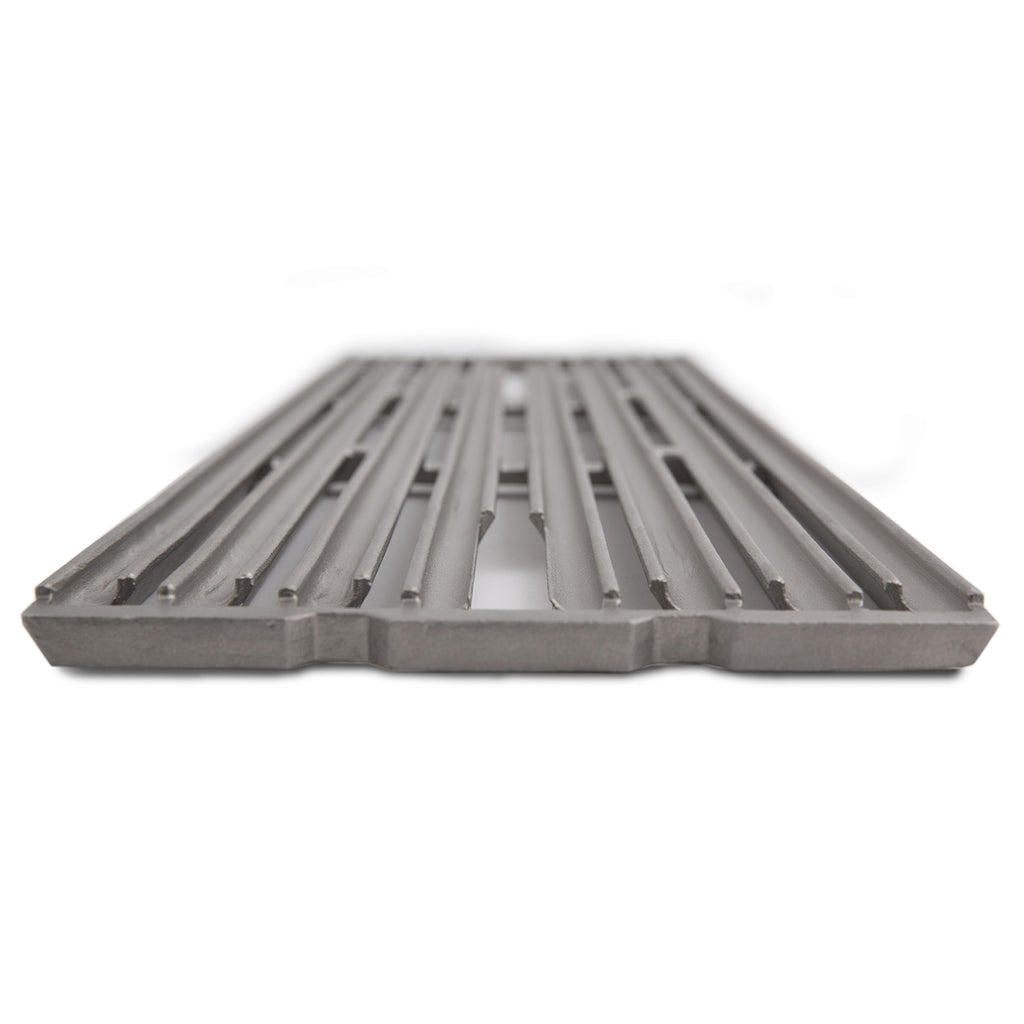 Stainless steel grill grate plate with raised cooking bars