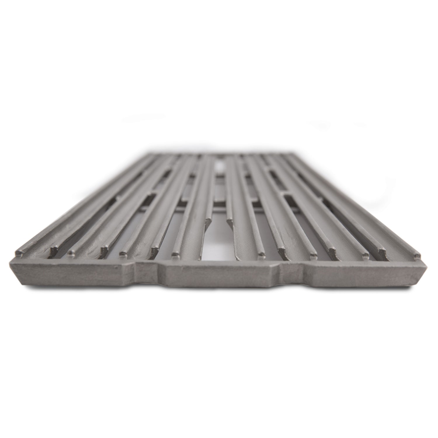 Stainless steel grill grate plate with raised cooking bars
