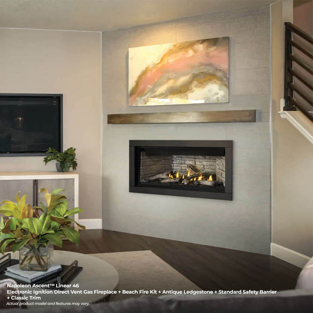 Napoleon Ascent Linear 46-Inch Electronic Ignition Direct Vent Gas Fireplace