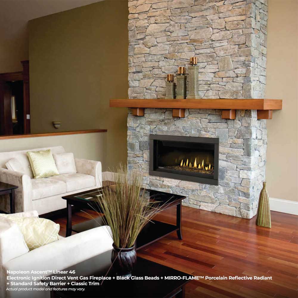 Napoleon Ascent Linear 46-Inch Electronic Ignition Direct Vent Gas Fireplace