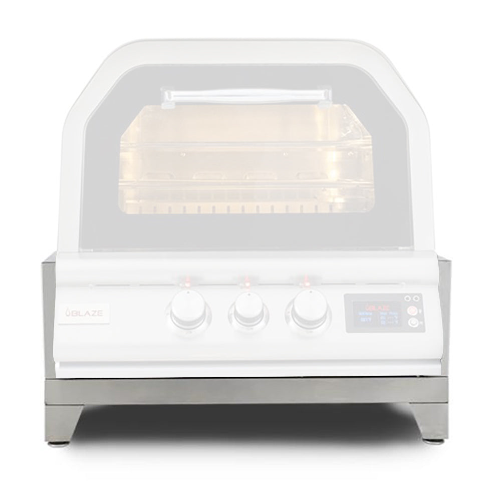 Blaze 26-Inch Stainless Steel Gas Outdoor Pizza Oven with Rotisserie on Table Top Stand