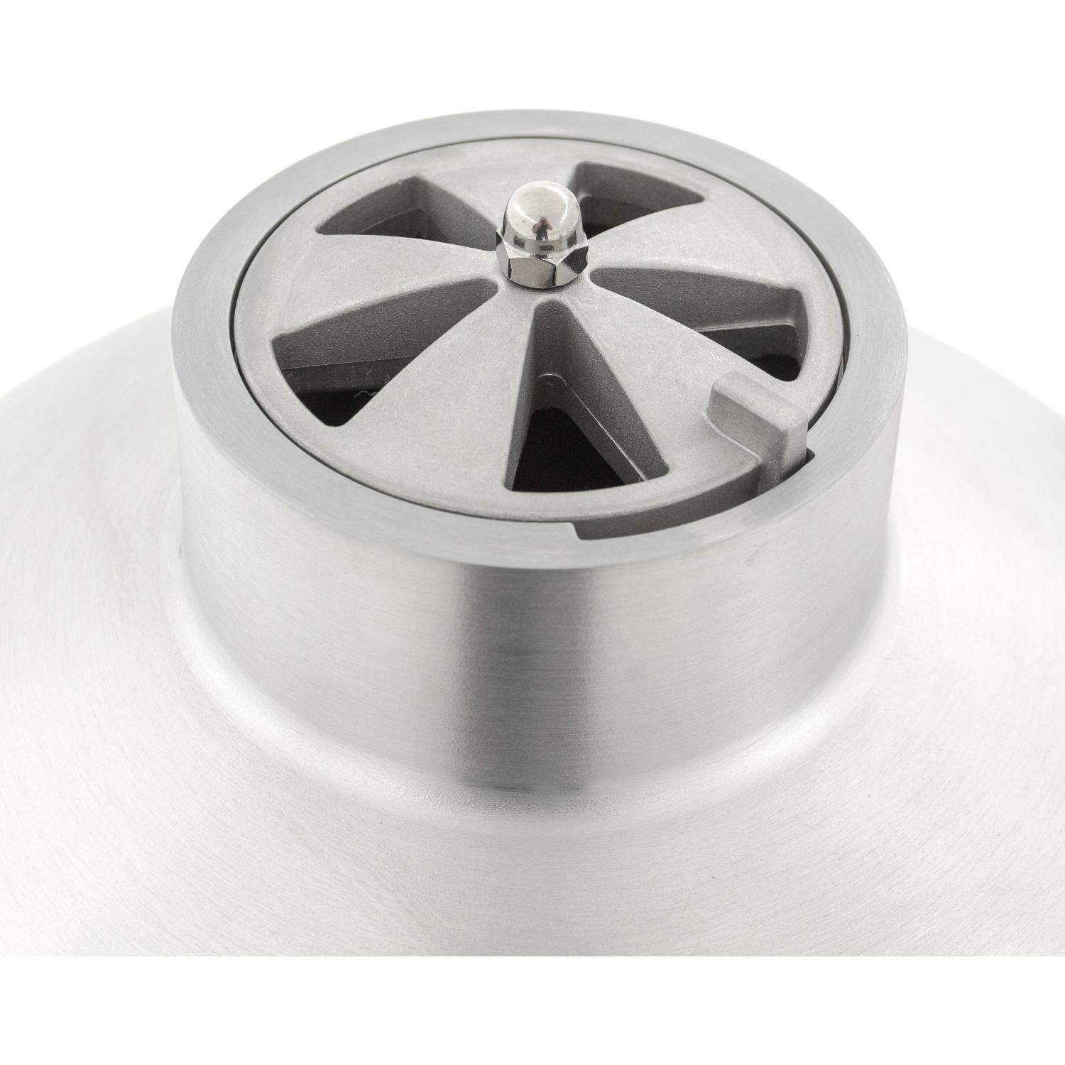 Cast aluminum kamado grill top vent cap with adjustable control knob