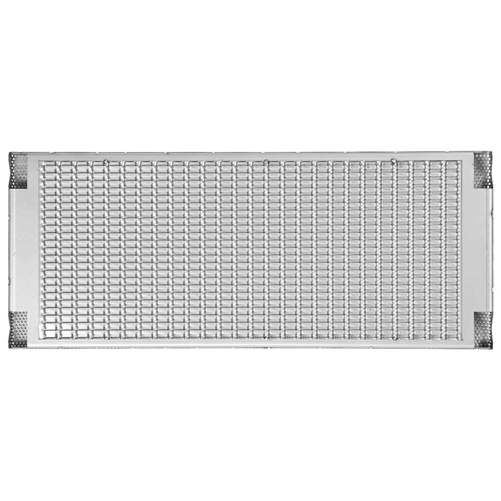 Rectangular perforated flame tamer insert with fine mesh grid